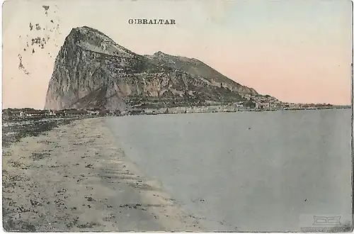 AK Gibraltar. ca. 1908, Postkarte. Ca. 1908, gebraucht, gut