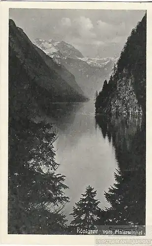 AK Königsee vom Malerwinkel. ca. 1905, Postkarte. Serien Nr, ca. 1905