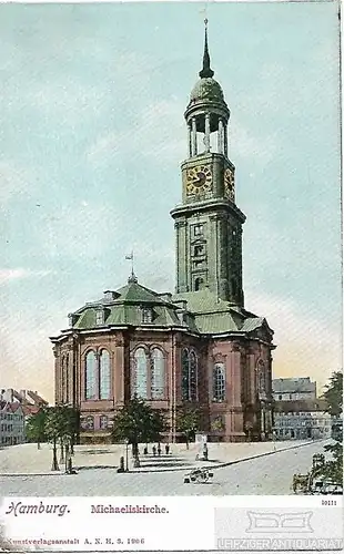 AK Hamburg. Michaeliskirche. ca. 1906, Postkarte. Ca. 1906, gebraucht, gut