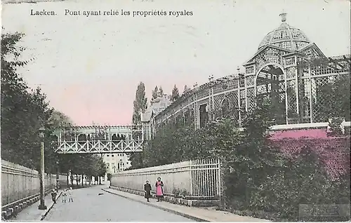 AK Laeken. Pont ayant relie les proprietes royales. ca. 1911, Postkarte