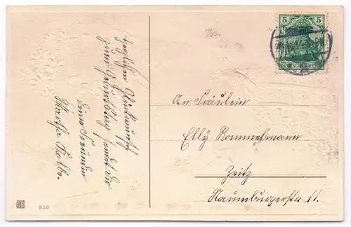 AK Herzlichen Glückwunsch zum Geburtstage, Postkarte, ca. 1914, gebraucht, gut