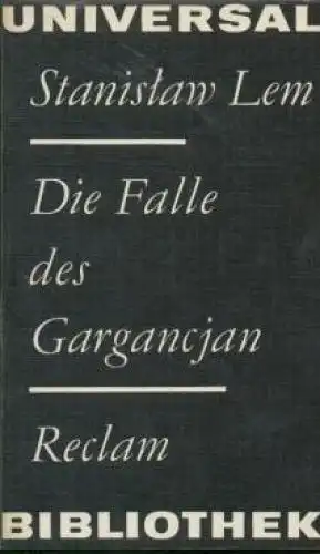 Buch: Die Falle des Gargancjan, Lem, Stanislaw. Reclams Universal-Bibliothek