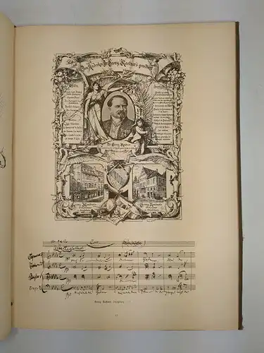 Buch: Straßburger Sängerhaus, 1886, Straßburger Männer-Gesangverein, Musik Noten