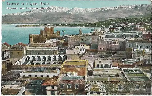AK Beyrout and Lebanon (Syria). ca. 1912, Postkarte. Ca. 1912, gebraucht, gut
