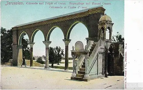 AK Jerusalem. Bogengänge und Kanzel Omars. ca. 1912, Postkarte. Serien Nr