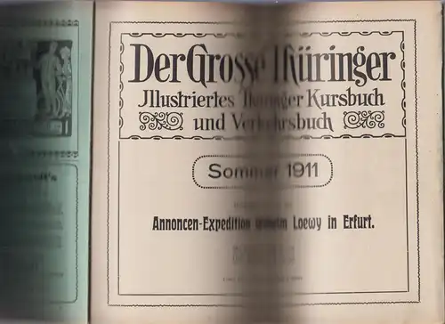 Buch: Der Grosse Thüringer - Sommer 1911, Trinius, A. ), 1911, W. Loewy, gut