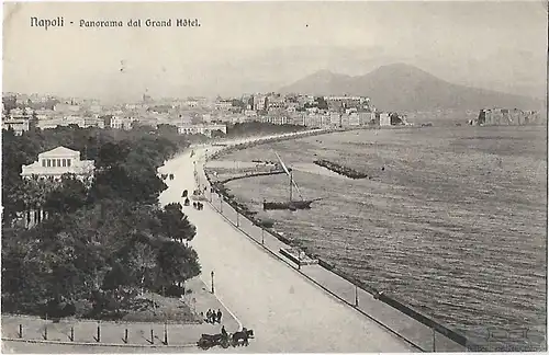 AK Napoli. Panorama dal Grand Hotel. ca. 1922, Postkarte. Serien Nr, ca. 1922