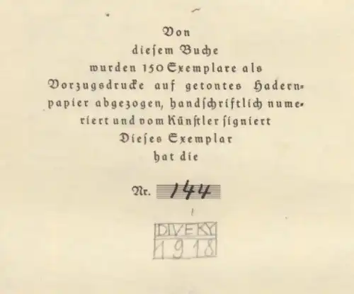 Buch: Isabella von Ägypten, Achim von Arnim. 1918,  signiert v. Josef v. Diveky