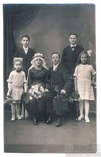 AK Hochzeitsfoto. Familienfoto. um 1900, Postkarte. Fotokarte, gebraucht, gut