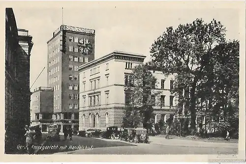 AK Gera. Amtsgericht mit Handelshof. ca. 1910, Postkarte. Serien Nr, ca. 1910