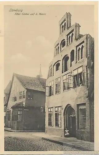 AK Lüneburg. Alter Giebel auf d. Meere. ca. 1913, Postkarte. Serien Nr, ca. 1913
