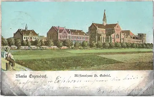 AK Maria Enzersdorf. Missionshaus St. Gabriel. ca. 1906, Postkarte. Ca. 1906