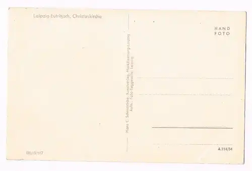 AK Christuskirche, Leipzig-Eutritzsch, Postkarte, gebraucht, gut