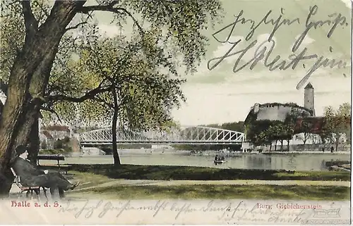 AK Halle a.d.S. Burg Giebichenstein. ca. 1904, Postkarte. Serien Nr, ca. 1904
