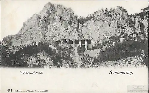 AK Weinzettelwand. Semmering. ca. 1913, Postkarte. Serien Nr, ca. 1913