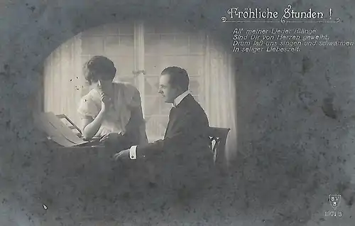 AK Fröhliche Stunden! ca. 1919, Film, Postkarte, gebraucht, gut 309190