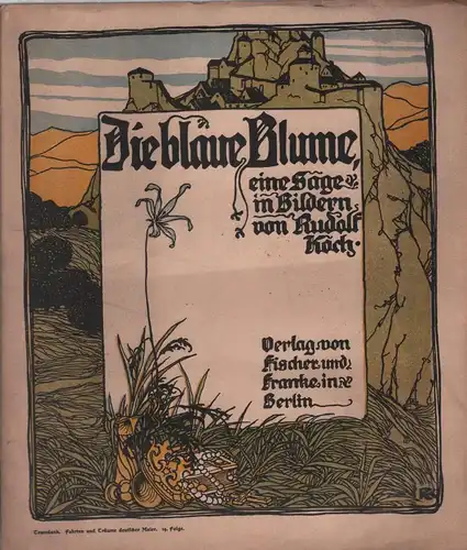Blattsammlung in Mappe: Die blaue Blume, Koch, Rudolf, ca. 1907, 10 Tafeln