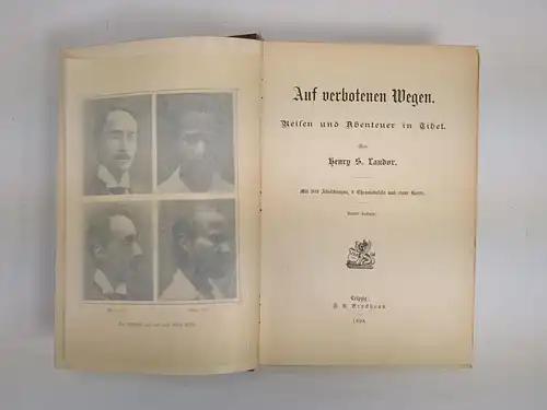 Buch: Auf verbotenen Wegen, H. S. Landor, 1898, F. A. Brockhaus Verlag