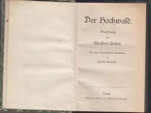 Buch: Hochwald/ Bergkrystall/Brigitta (1-3) /Hagestolze (4) / Berggenossen (5)