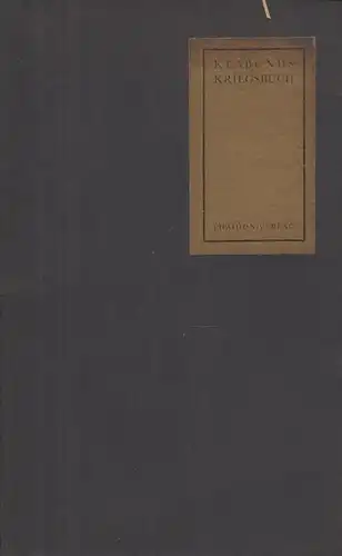 Buch: Kriegsbuch, Klabund, 1930, Phaidon Verlag, Gebraucht, gebraucht, gut