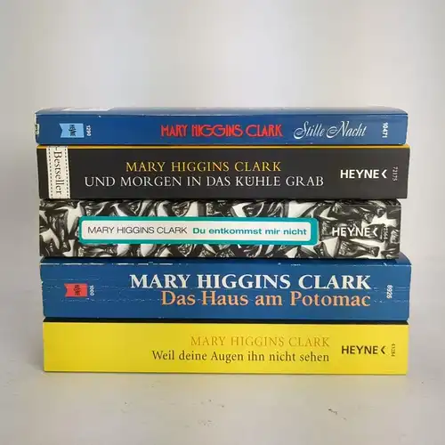 5 Bücher Mary Higgins Clark, Heyne, Taschenbücher, Krimis, Stille Nacht ...