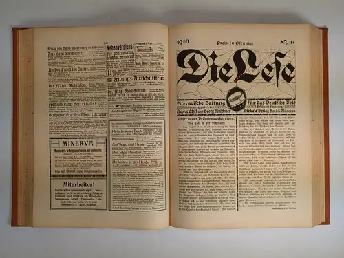 Die Lese 1910, Nr. 1-40, Literarische Zeitung (vollständig), Etzel / Muschner