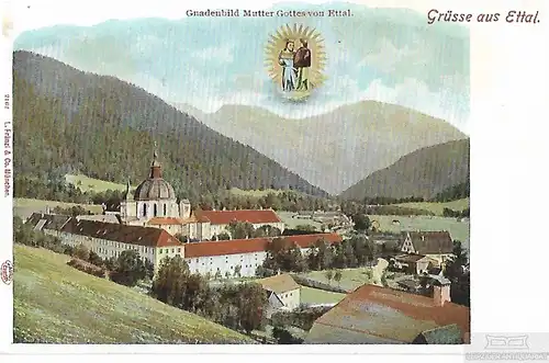 AK Grüsse aus Ettal. ca. 1913, Postkarte. Serien Nr, ca. 1913, gebraucht, gut