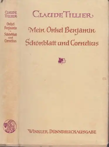 Buch: Mein Onkel Benjamin / Schönblatt und Cornelius, Tillier, Claude