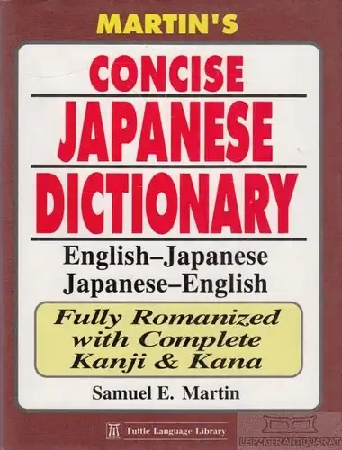 Buch: Martins Concise Japanese Dictionary, Martin, Samuel E. 1994
