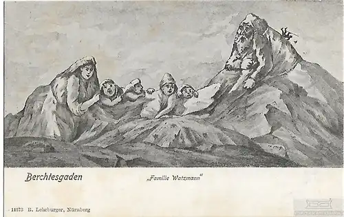 AK Berchtesgaden Familie Watzmann . ca. 1913, Postkarte. Serien Nr, ca. 1913