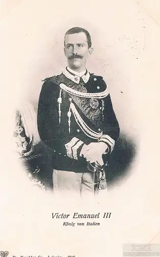 AK Victor Emanuel III. König von Italien. ca. 1900, Postkarte. Nr. 9718, 1900