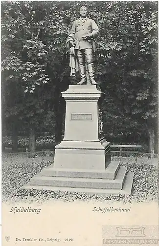 AK Heidelberg. Scheffeldenkmal. ca. 1913, Postkarte. Serien Nr, ca. 1913