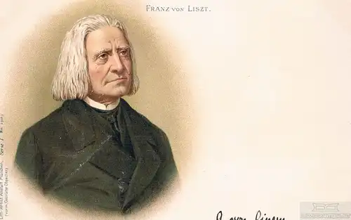 AK Franz von Liszt, Postkarte. Serie 1 No. 15913, Lith.-Artist. Anstalt