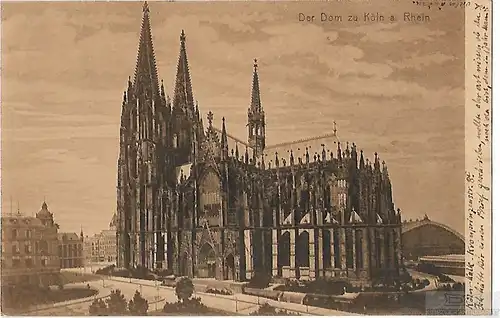 AK Der Dom zu Köln a. Rhein ca. 1911, Postkarte. Ca. 1911, gebraucht, gut