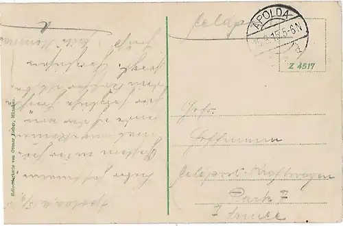 AK Apolda. Lohteich. Herressener Promenade. ca. 1915, Postkarte. Ca. 1915
