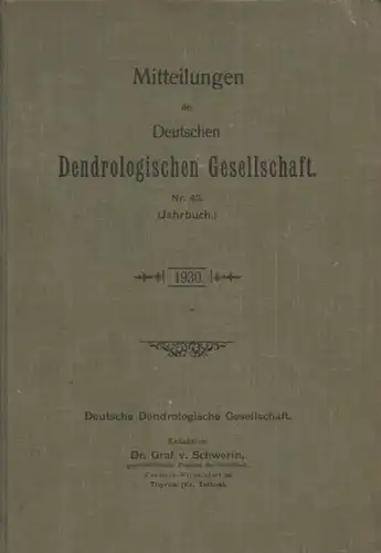 Buch: Mitteilungen der Deutschen Dendrologischen Gesellschaft Nr. 42, Schwerin
