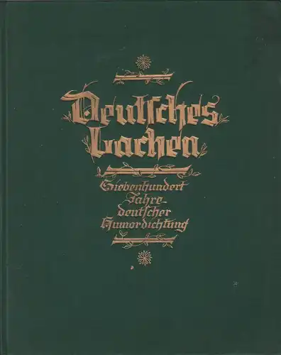 Buch: Deutsches Lachen, Rehm, Hermann Siegfried. Ca. 1930, H. Fikentscher Verlag