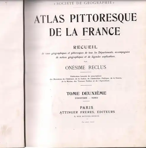 Buch: Atlas Pittoresque de la France II, ca. 1909, gebraucht, sehr gut