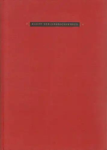 Buch: Der zerbrochene Krug, Kleist, Heinrich von, 1965, Verlag der Nation