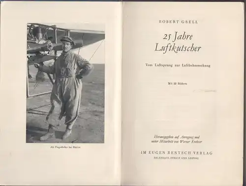 Buch: 25 Jahre Luftkutscher, Gsell, Robert, 1936, Eugen Rentsch Verlag