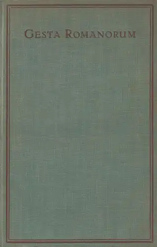 Buch: Gesta Romanorum, anonym, 1924, Insel Verlag, gebraucht: gut
