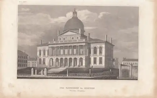 Das Rathaus in Boston (Verein. Staaten). aus Meyers Universum, Stahlstich. 1850