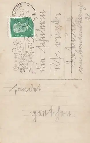 AK Die besten Glückwünsche zum Geburtstage, Postkarte. 1929, gebraucht, gut