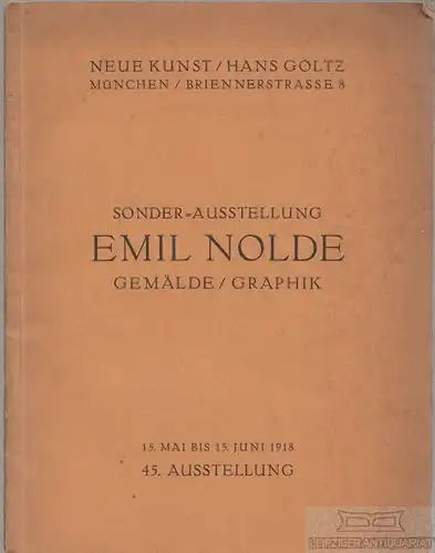 Buch: Sonder-Ausstellung Emil Nolde - Gemälde / Graphik. 1918