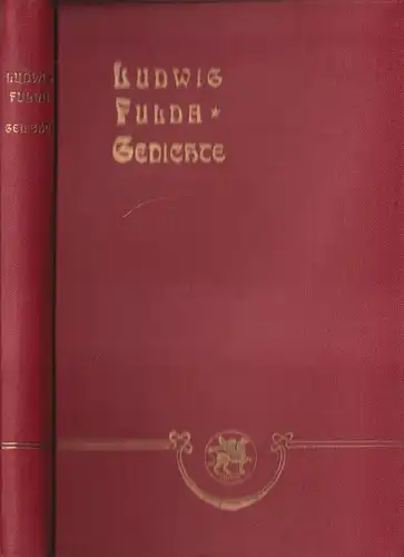 Buch: Gedichte, Ludwig Fulda, J. G. Cotta'sche Buchhandlung Nachfolger, Fraktur