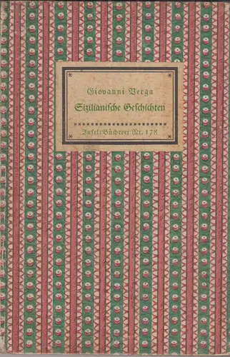 Insel-Bücherei Nr. 178: Sizilianische Geschichten, Verga, Giovanni, 1940, Insel