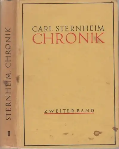 Buch: Chronik von des zwanzigsten Jahrhunderts Beginn, Sternheim, Carl. 1918