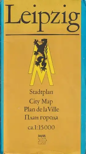 Faltplan: Leipzig - Stadtplan. 1989, VEB Tourist Verlag, gebraucht, gut