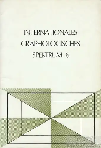Buch: Internationales Graphologisches Spektrum, Wittenberg, J. J. Spektrum, 1975
