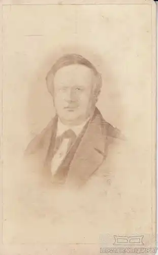 Portrait bürgerlicher Herr, Fotografie. Fotobild, 1865, Atelier J. E. Schubert